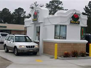 A drive-thru coffeeshop